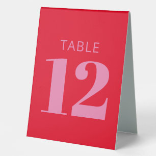 Bold Typography Bright Pink and Red Modern Wedding