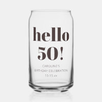 Bold Typography Brown Modern 50th Birthday Favor