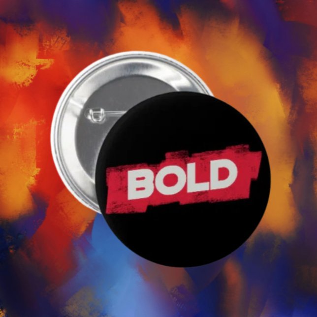 BOLD Typography Button – Red and White (Creator Uploaded)