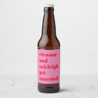 Bold Typography Fun Pink Red Chic Modern Wedding