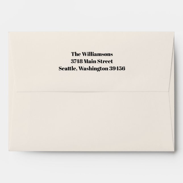 Bold Typography Ivory Modern 50th Birthday Party Envelope (Back (Top Flap))