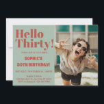 Bold Typography Modern 30th Birthday Photo Party Invitation<br><div class="desc">Bold Typography Pink Modern 30th Birthday Party Invitation... Bold Typography Modern 30th Birthday Photo Party Invitation "Turning 30 has never been this chic! Make your milestone birthday an unforgettable one with our Bold Typography Pink Modern 30th Birthday Party Invitation. Be unique, be bold, be YOU! 🌸✨ Grab your Bold Typography...</div>