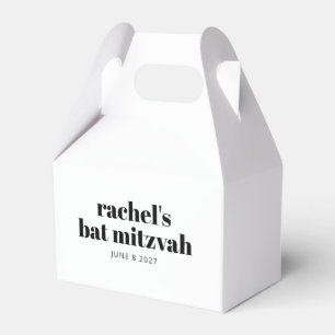 Bold Typography Modern Black White Personalised Favour Box