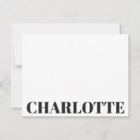 Bold Typography Personalised Name Black White