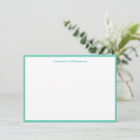 Bold Typography Personalised Name Seafoam Border