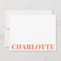 Bold Typography Personalised Orange Name