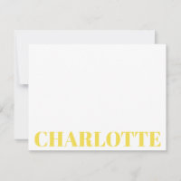 Bold Typography Personalised Yellow Name