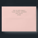 Bold Typography Pink Green Bat Mitzvah Matching Envelope<br><div class="desc">Bold Typography Blush Pink and Forest Green Modern Bat Mitzvah Invitation Matching Envelope</div>
