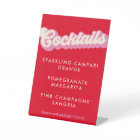 Bold Typography Pink Red Groovy Wedding Cocktails