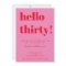 Bold Typography Pink Red Modern 30th Birthday