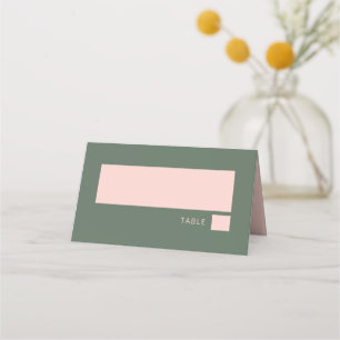 Bold Typography Simple Pink Green Bat Mitzvah  Place Card
