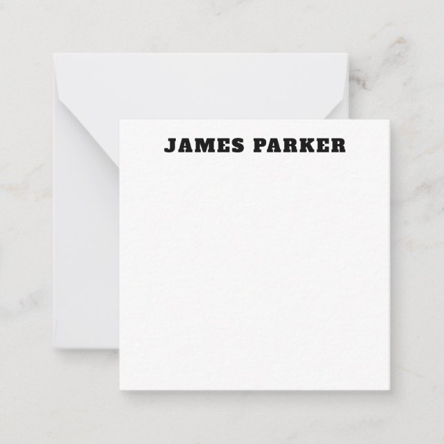 Bold Typography Sophisticated Classic Simple Black Card (Front)