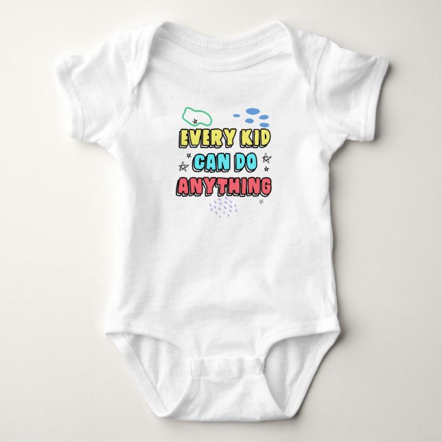 Bold Typography Statement Design for Kids  Baby Bodysuit (Front)