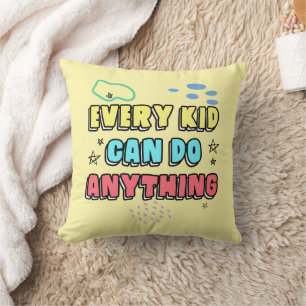 Bold Typography Statement Design for Kids Cushion