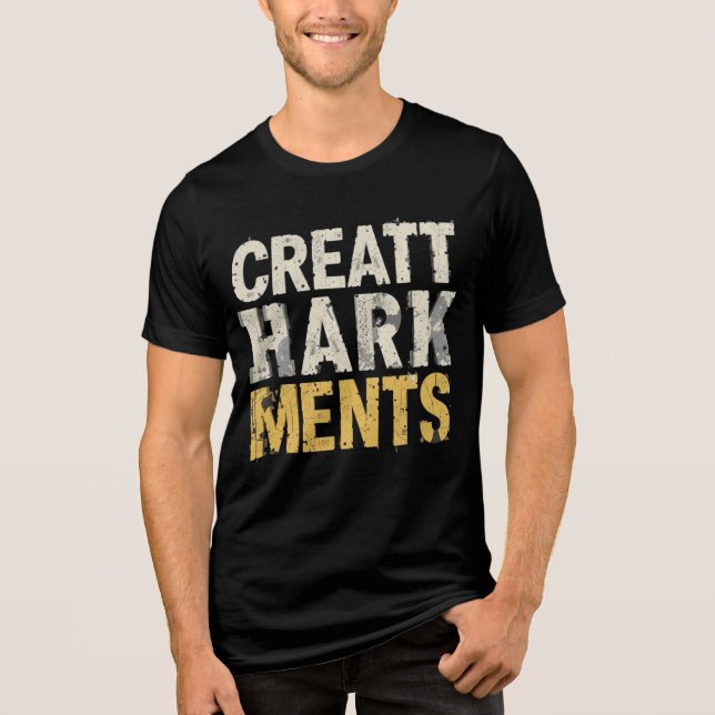 "Bold Typography T-Shirt – Statement Graphic Text  Tri-Blend Shirt (Front)