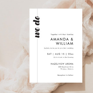 Bold typography Wedding Invitation