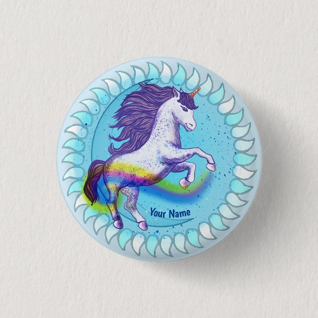 Bold Unicorn   3 Cm Round Badge (Front)