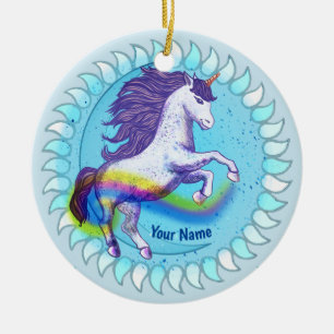 Bold Unicorn   Ceramic Ornament