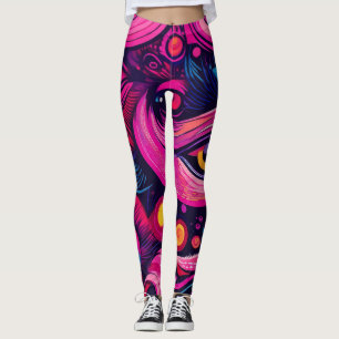 Bold, Urban, Street Chic Abstract Graffiti  Leggings