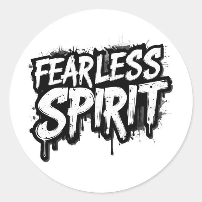 Bold Urban Street Style with Dripping Paint Effect Classic Round Sticker (Front)