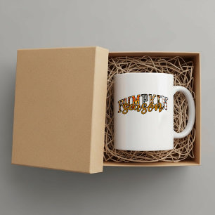 Bold Varsity Style Pumpkin Season Fall Colours Coffee Mug