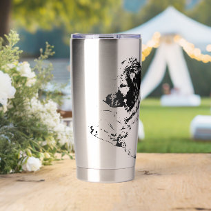 Bold Vector Dog Offers Calm for Cozy Winter Sips Insulated Tumbler