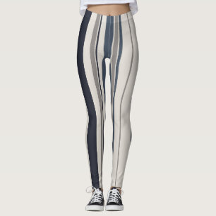 Bold vertical stripes leggings