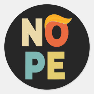Bold Vintage Style Funny Anti-trump Classic Round Sticker