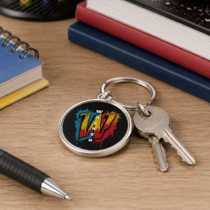 Bold Walker Name Graffiti Street Art Splatter Key Ring