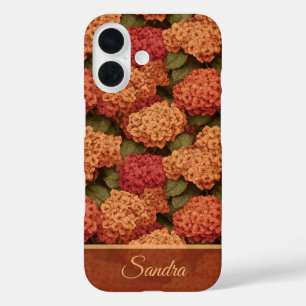 Bold Wedding Gift Hydrangeas Floral Custom iPhone 16 Case
