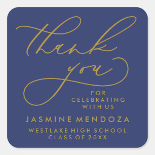 BOLD WHIMSICAL CALLIGRAPHY THANK YOU STICKER