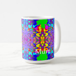 Bold Whimsical Curvy Shapes Abstract Geometric Art Coffee Mug