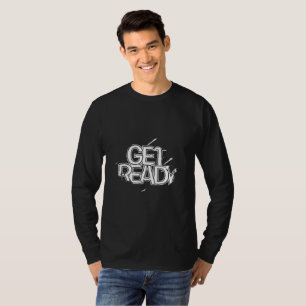 Bold White Typography Men's Long Sleeve Tee 