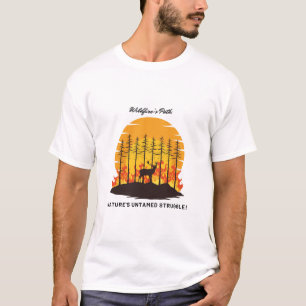 Bold Wildfire Graphic Tee for Men