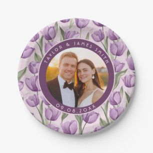 Bold Wildflower Tulip Plates For Thank You Gifts