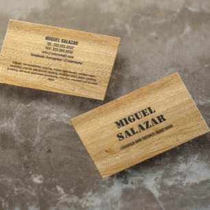 Bold Wood Handyman Construction Business Card