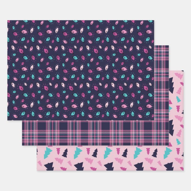 Bold Wrapping Paper Set of 3 Sheets (Set)