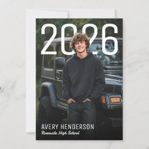 Bold Year Photo Graduation Announcement
