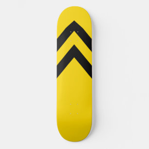 Bold Yellow and Black Chevrons Skateboard Deck