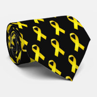 Bold Yellow Awareness Ribbon Pattern