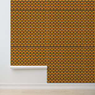Bold Yellow Brick Pattern Design Wallpaper