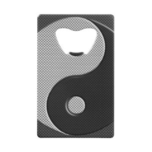 Bold Yin Yang in Carbon Fibre Print Style