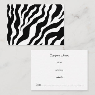 Bold Zebra Appointment Business Cards