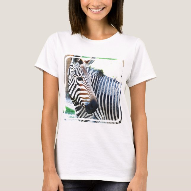 Bold Zebra Ladies T-shirt (Front)
