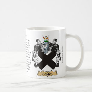 Bolden, the Origin, the Meaning and the Crest Coffee Mug