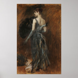 Boldini - Blonde Lady In Evening Gown Poster