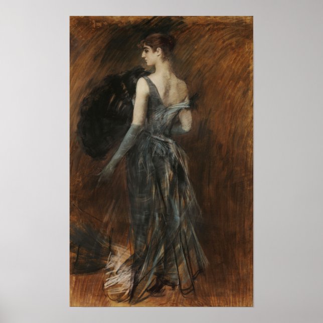 Boldini - Blonde Lady In Evening Gown Poster (Front)