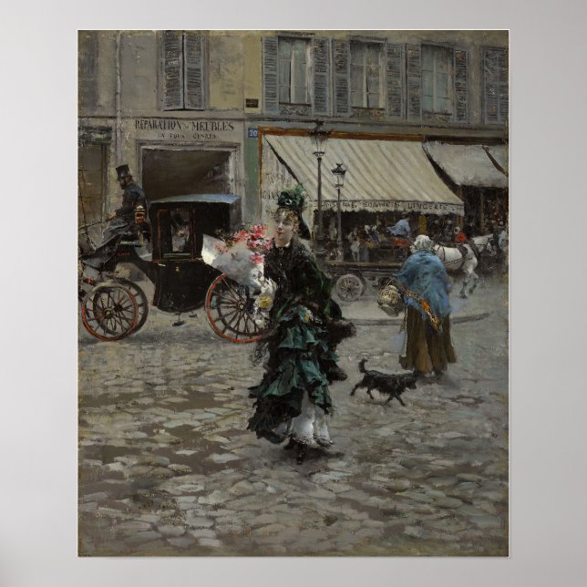 Boldini - Crossing The Street Poster (Front)