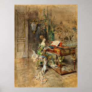 Boldini - The Lady Pianist Poster