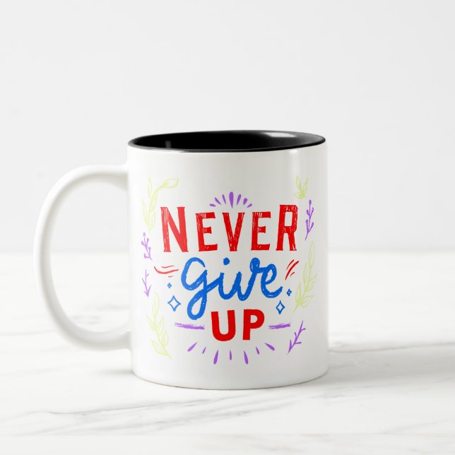 Boldly Unstoppable: A Burst of Motivation Two-Tone Coffee Mug (Left)